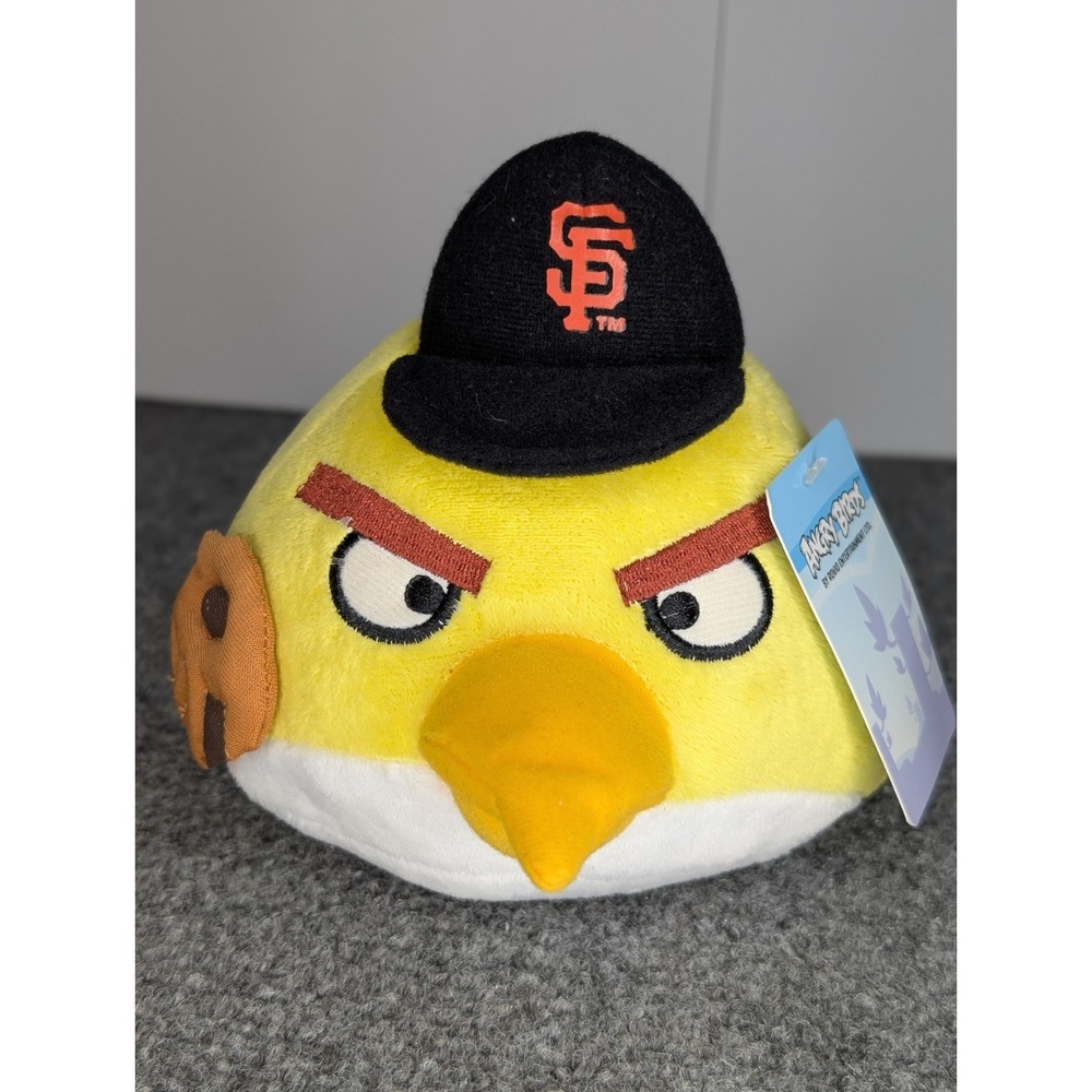 MLB SF San Francisco Giants Angry‎ Birds 6" Plush Stuffed Toy 2014 NWT! NEW!